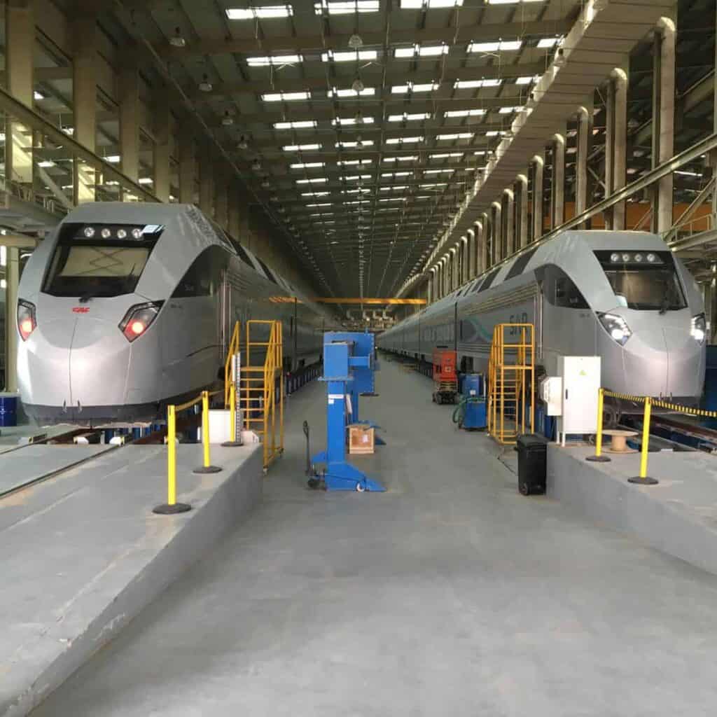 Sistem de protecție a personalului depoului de trenuri - atelierul Riyadh