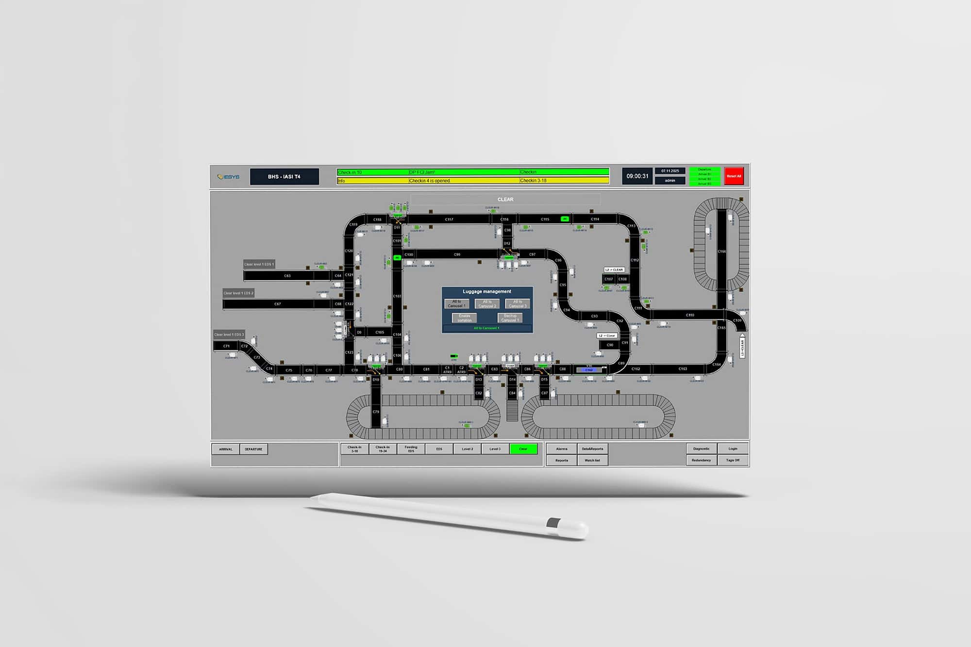 Sisteme SCADA și de control personalizate, IESYS, soluții aeroportuare